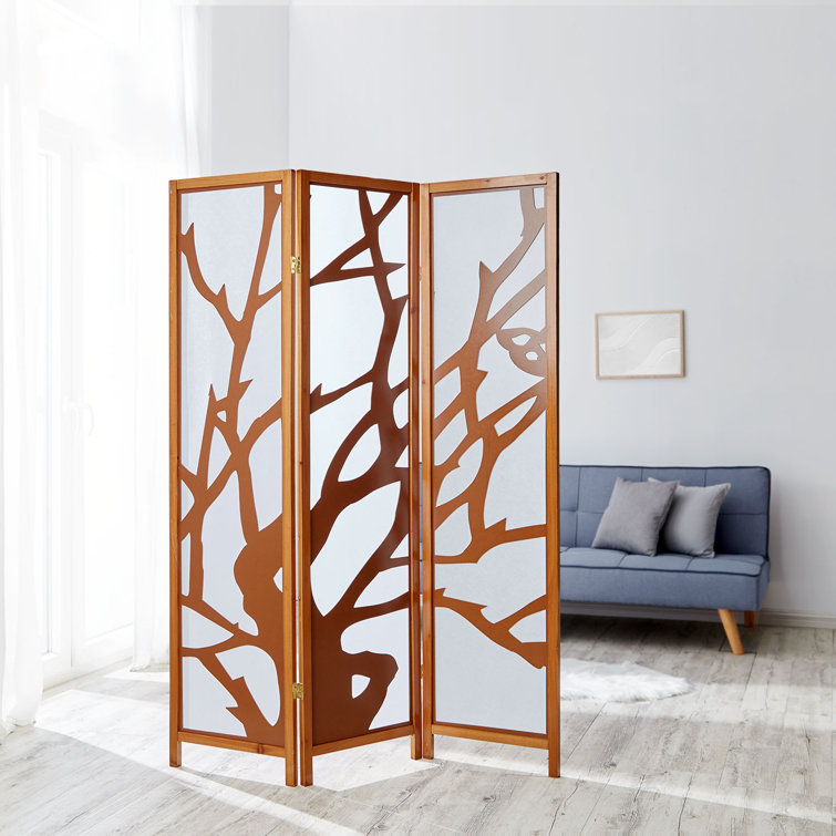 World Menagerie Raumteiler Ressington Paravent Trennwand Holz mit 3